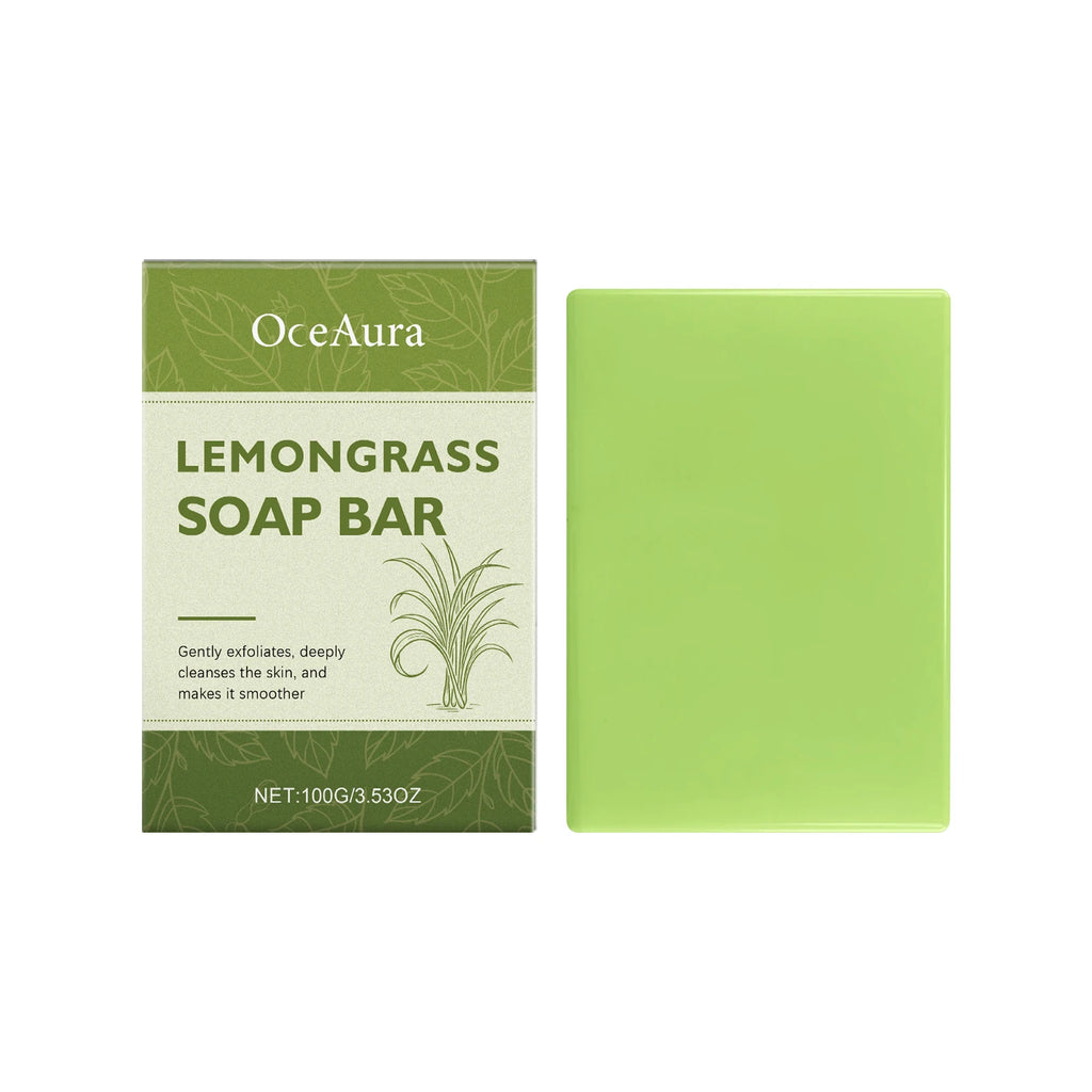 Gentle Exfoliating Lemongrass Soap Herbal Fragrance Daily Bath, Moisturizes and Cleanses Skin, Removes Impurities Skincare Soap Oasis Select 100g boxed