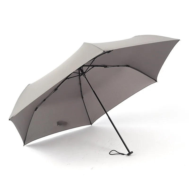 1pcs Ultra-Light Ultra-Fine Carbon Fiber Umbrella Black Sunscreen for Sun and Rain 3-Fold Compact and Portable Lead Umbrella Oasis Select 6 light gray Aluminum 6K