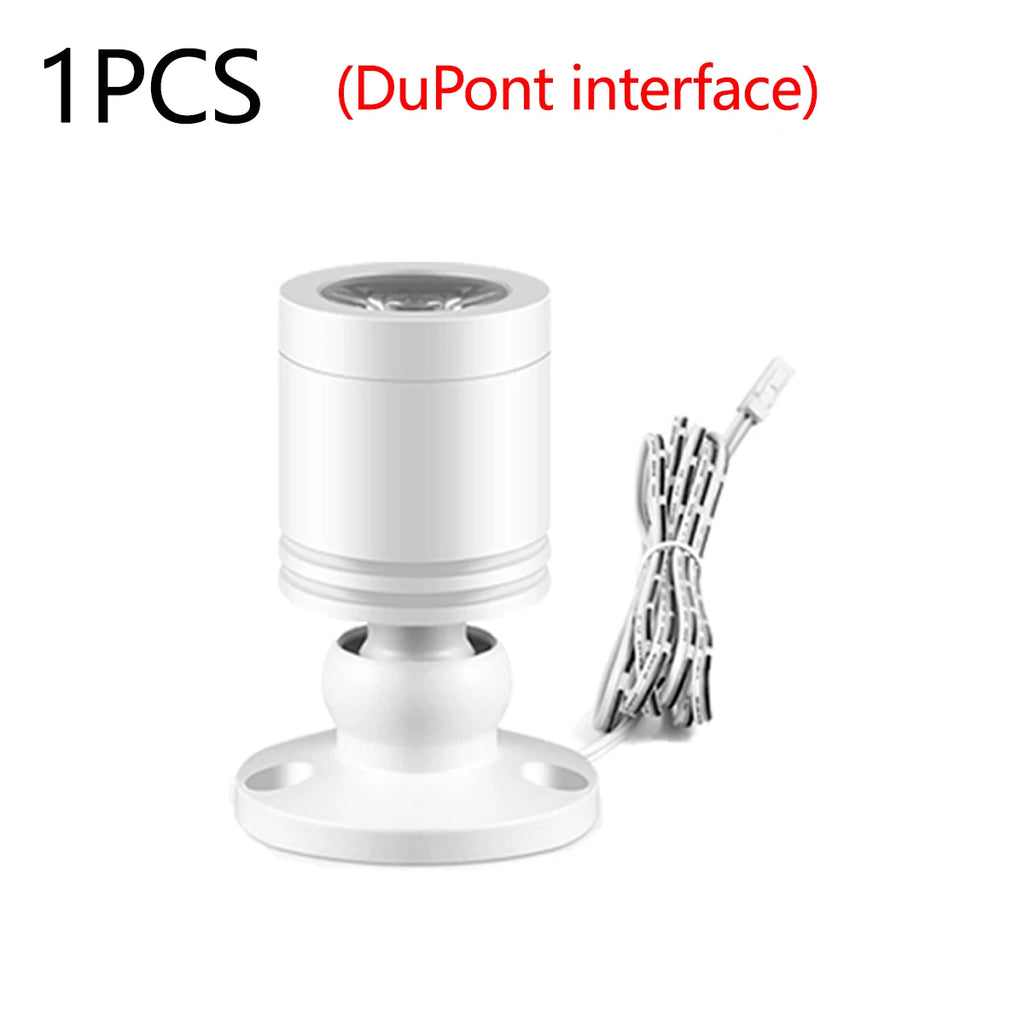 1/2/4/6/10Pcs a Pack Mini LED Spotlight 3W 12V Aluminum Shell Ceiling Wardrobe Wine Cabinet Surface Mount Home Wall Decor Lamp Oasis Select 1PCS White Shell Warm White