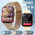 Men Women Smart Watch 1.83'' Waterproof Fitness Sports Watch Answer Call Sleep Sport Pedometer Information Alerts Smartwatch New Oasis Select Gold20Milan