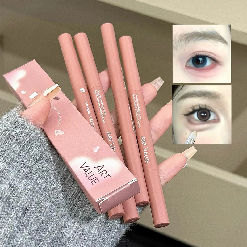 ART VALUE Two-Tone Lying Silkworm Eyeliner Pencil | Nude Beige