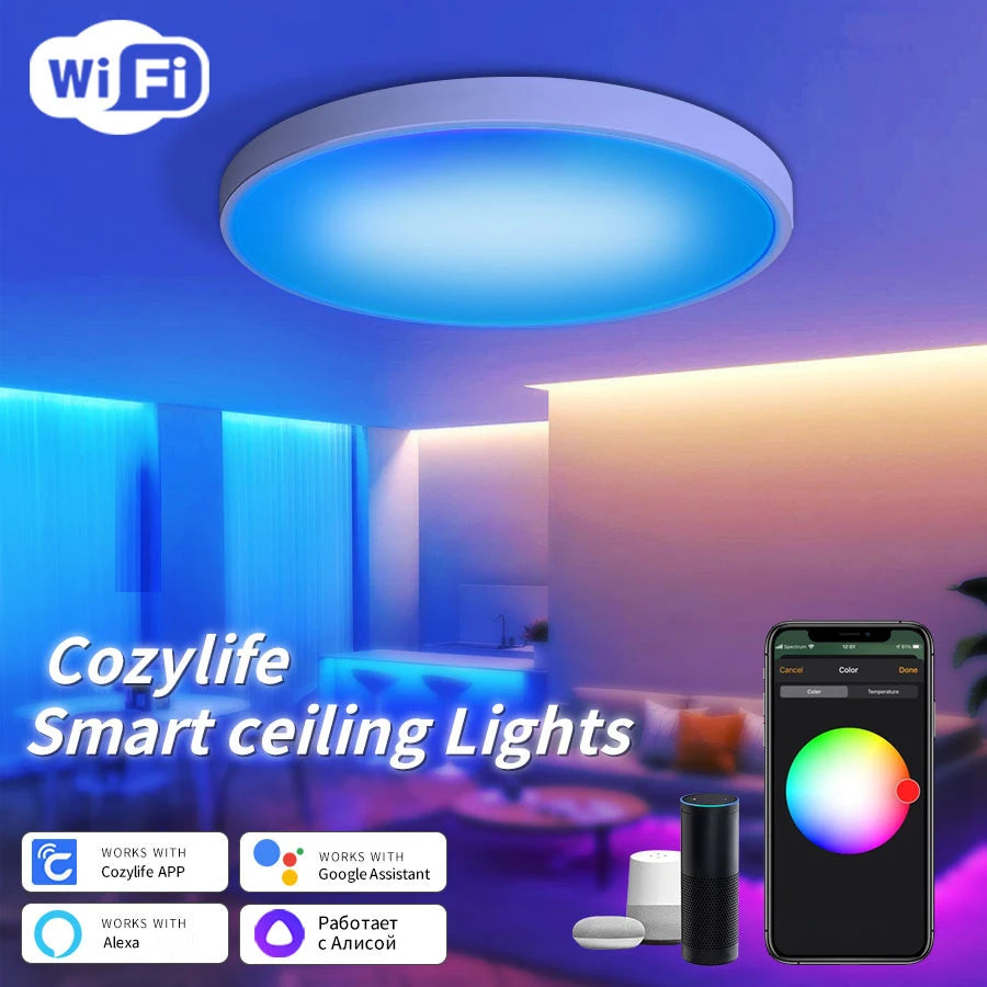 24W Smart WiFi LED Ceiling Light | Alexa & Google Home Smart Ceiling Light Oasis Select