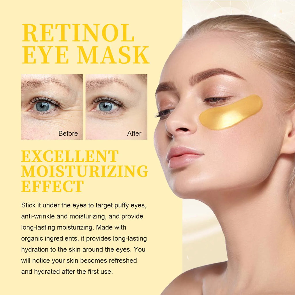 Retinol Eye Mask Anti Dark Circles Eyes Bags Skin Firming Collagen Moisturizing Aloe Repair & Firming Brighten Under Eye Patches Oasis Select