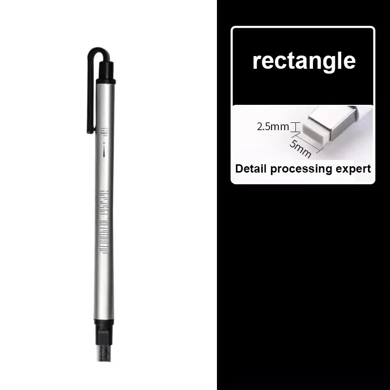 Pen erasers, square and round nibs, eraser pens, pencil erasers, automatic erasers, art erasers for drawing, precision erasers Oasis Select rectangle