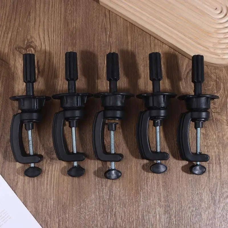1/2/5Pcs Adjustable Plastic Mini Wig Head Stand Table Clamp Hair Accessory Tool Training Mannequin Holder For Wig Making Oasis Select 5Pcs