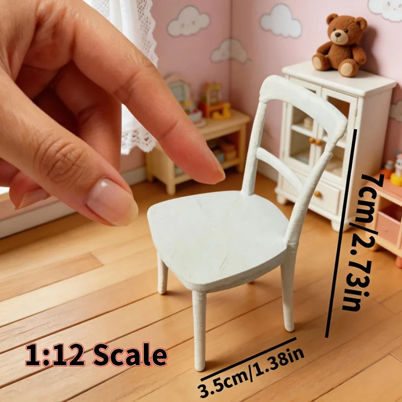 1:12 Retro Miniature Chair Model 3D Printing Diy Dollhouse Sofa Miniature Dollhouse Living Room Furniture Decor Accessories Gift Oasis Select