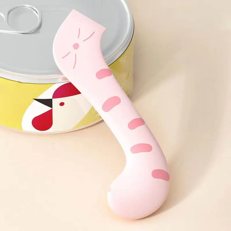 Multifunctional pet feeding spoon fresh-keeping sealed lid can opener wet food feeding spoon silicone pet can sealed lid Oasis Select