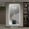 Modern Light Luxury Porch Digital Electronic Wall Clock Living Room Corridor Decoration Hanging Wall LED Plug-in Clock Painting Oasis Select CC151 40cm x 80cm