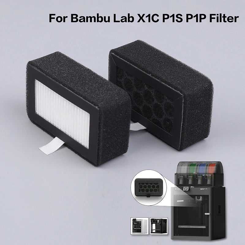 1/2/3Pcs Upgrade For Bambu Lab X1C P1S P1P Filter HEPA 13 + Activated Carbon Combo Air Filter Ultra Replacement Oasis Select