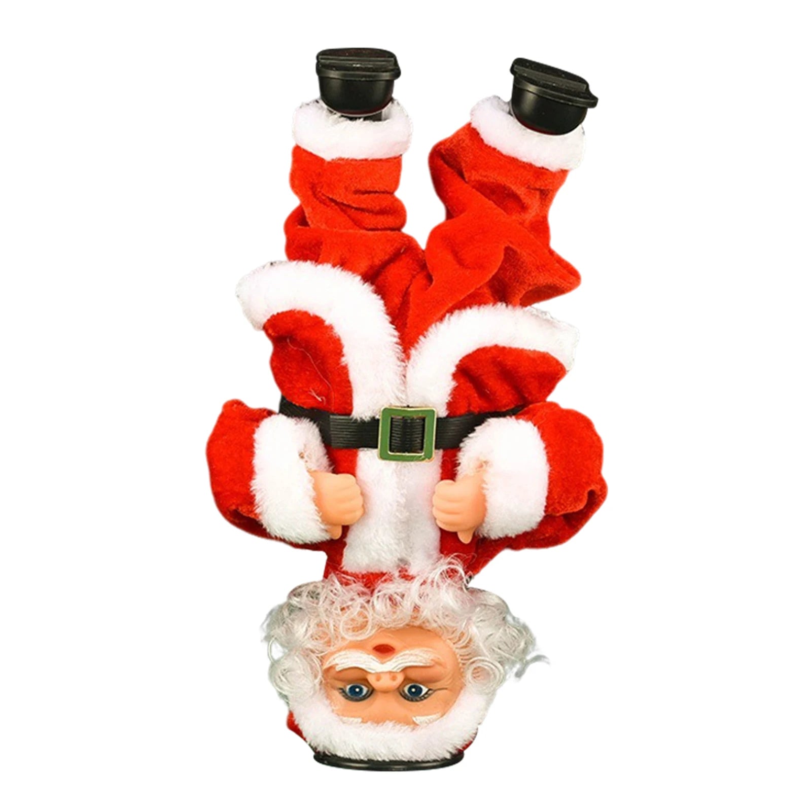 Breakdancing Headstand Santa Plush Toy – Singing & Spinning