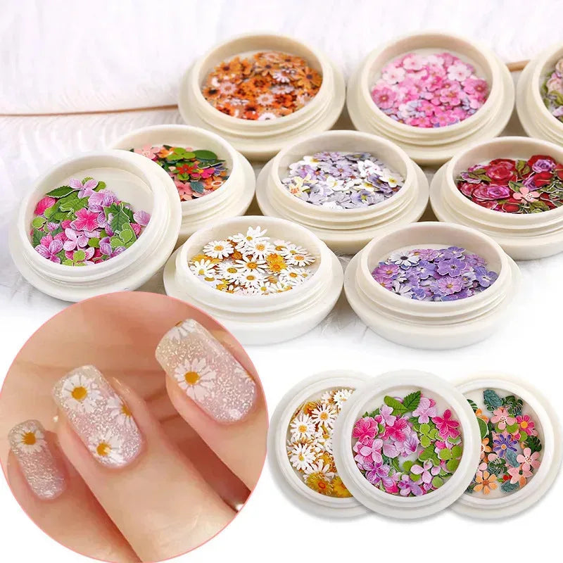 1/3/4Pcs Mixed-color Dried Flowers Resin Craft Dry Flowers Nail Art Decoration Natural Ultra-thin Mini Nail Flowers Oasis Select