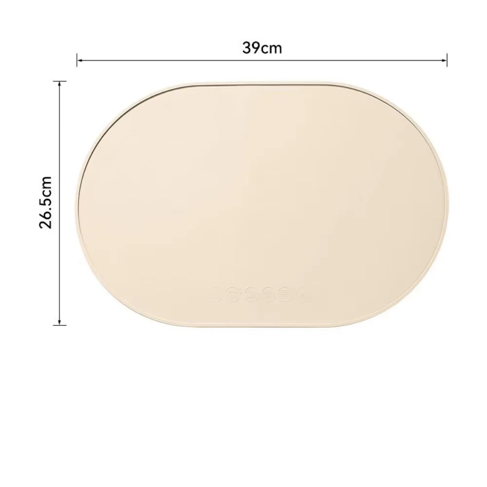 Placemats Heat-resistant Reusable Portable Placemats Waterproof Stain-resistant and Easy-to-clean Silicone Placemat Oasis Select Beige 1PC 39x26.5cm