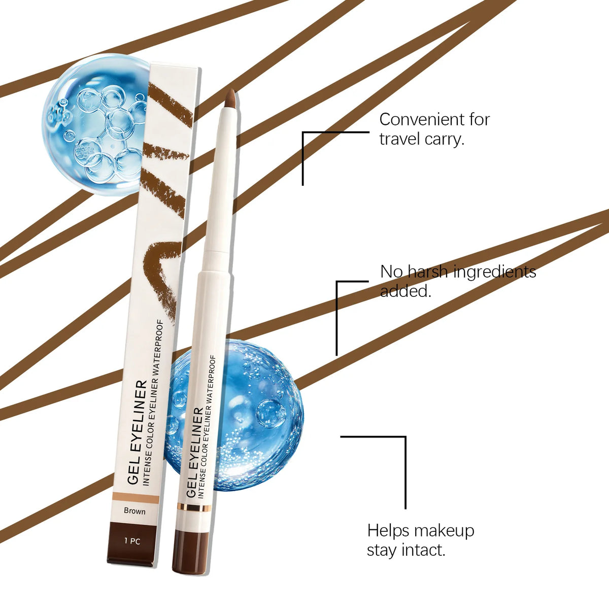 Waterproof Matte Eyeliner Pencil – Long-Lasting & Quick Dry Eyeliner Pencil Oasis Select