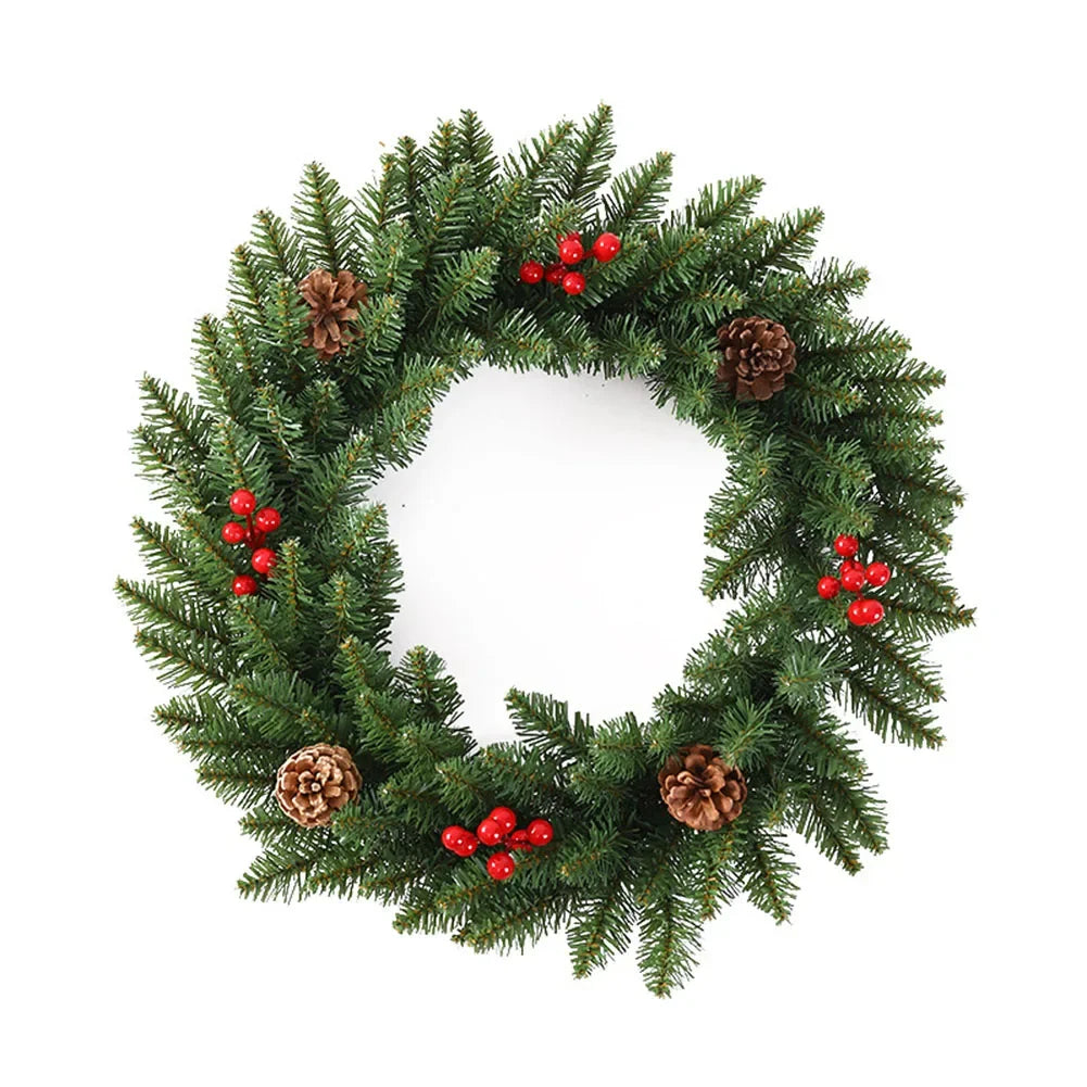 Artificial Christmas Pine Cones Wreath Door Hanging-Christmas-Decoration Party Household Wedding Party Decoration-Supplies Oasis Select