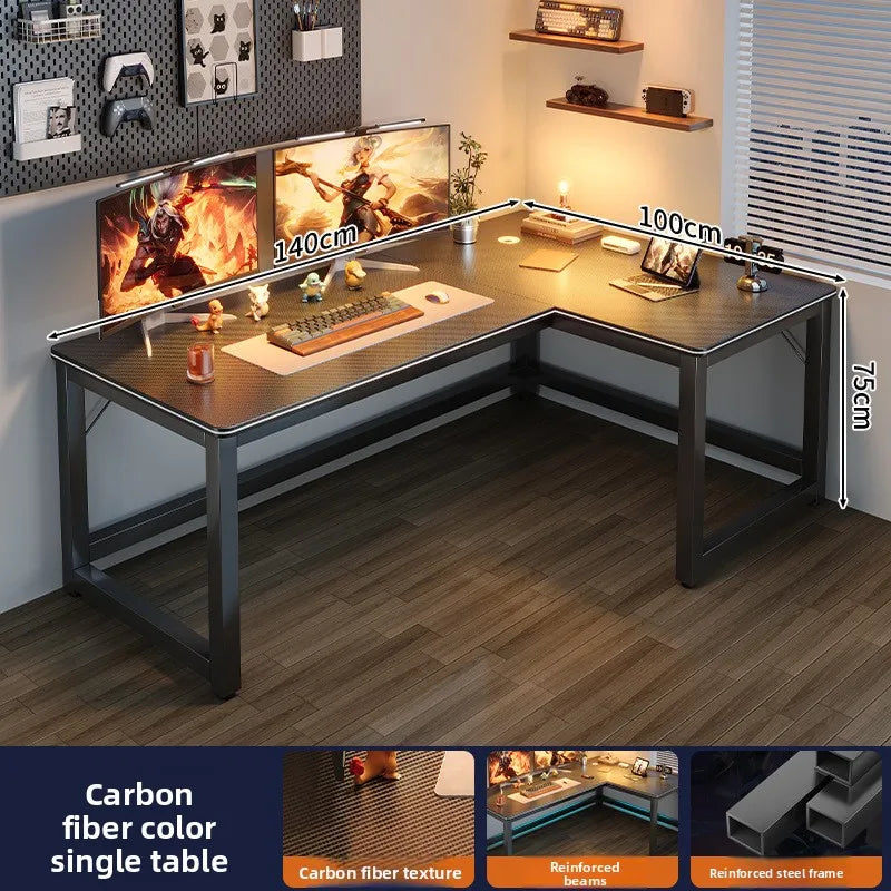 Computer desk Desktop household corner L-shaped game e-sports table Bedroom simple corner writing study desk Oasis Select 140 100CM