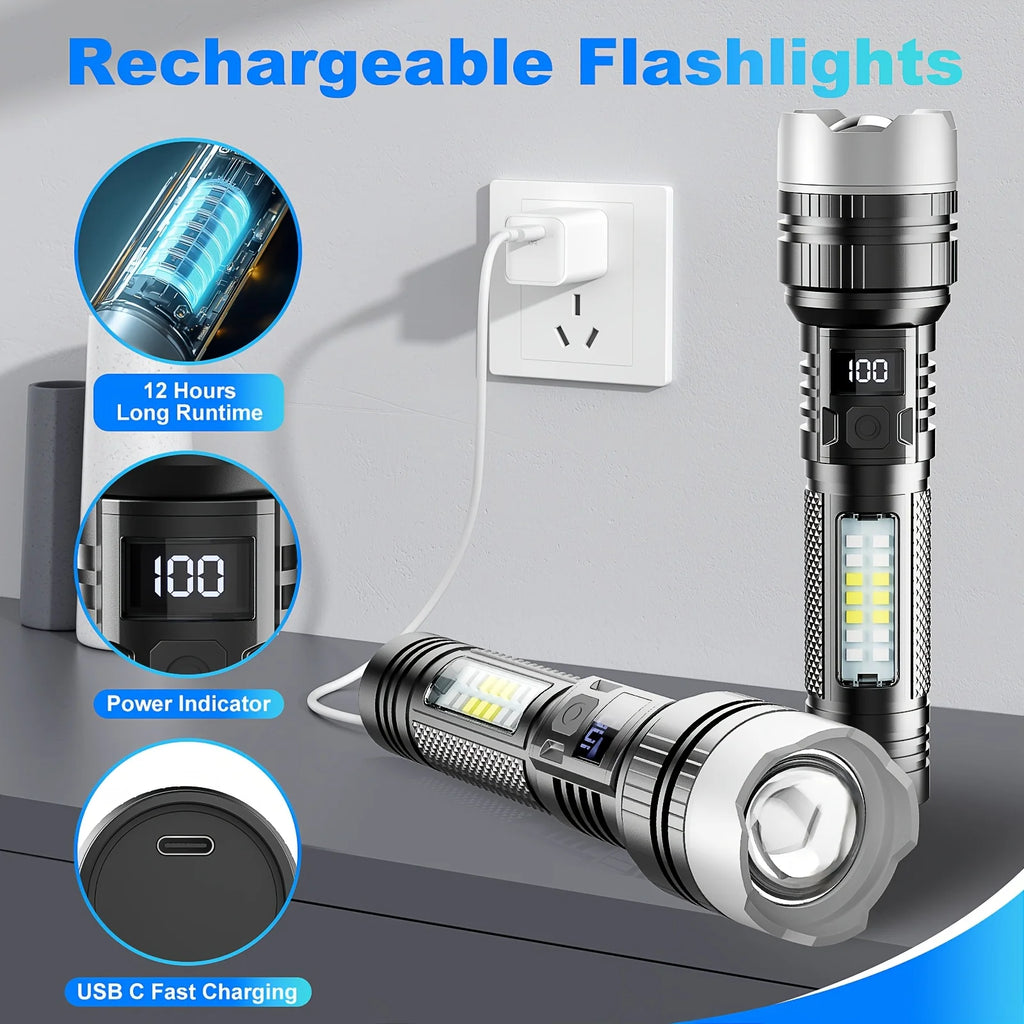 POCKETMAN 3800LM LED Flashlight | 5 Modes USB-C Rechargeable