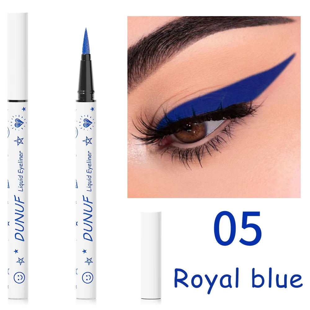 DUNUF 1 Pcs Long Lasting Eyeliner Ultra-fine Smooth Quick Dry Liquid Eyeliner Waterproof, Sweat-resistant and Beginner Friendly Oasis Select 05 Full Size