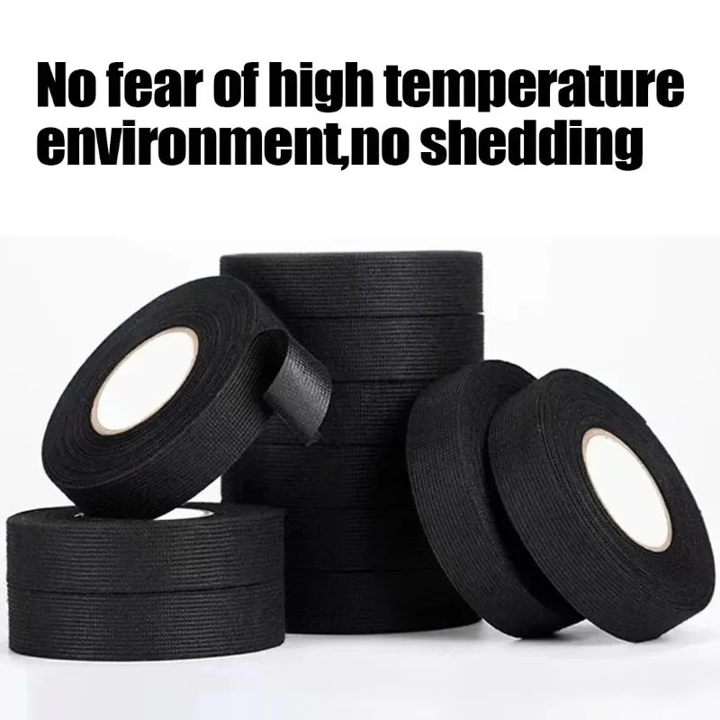 Electrical Insulating Tape Heat Resistant Harness Tape 9/15/50MM Car Cable Harness Wiring Loom Protection Waterproof Tape Oasis Select