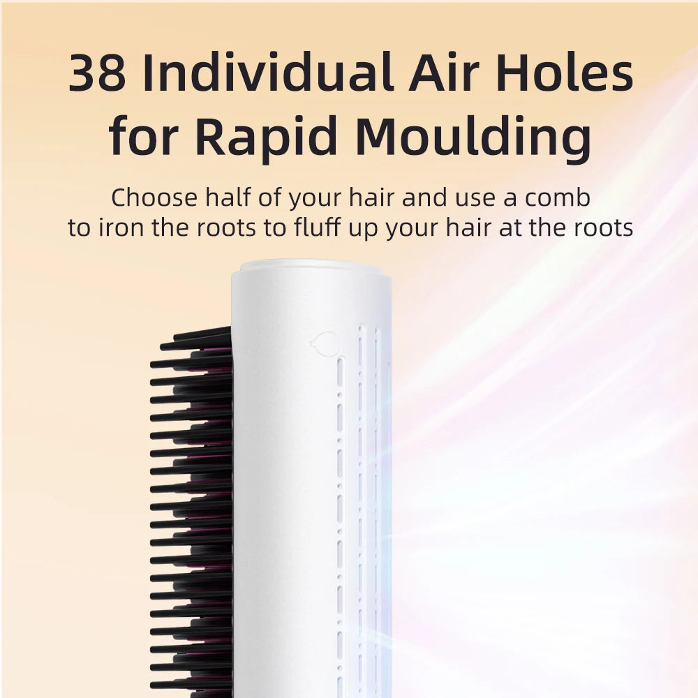 URGGU Ionic Hair Straightening Brush – Anti-Scald, 4 Heat Settings