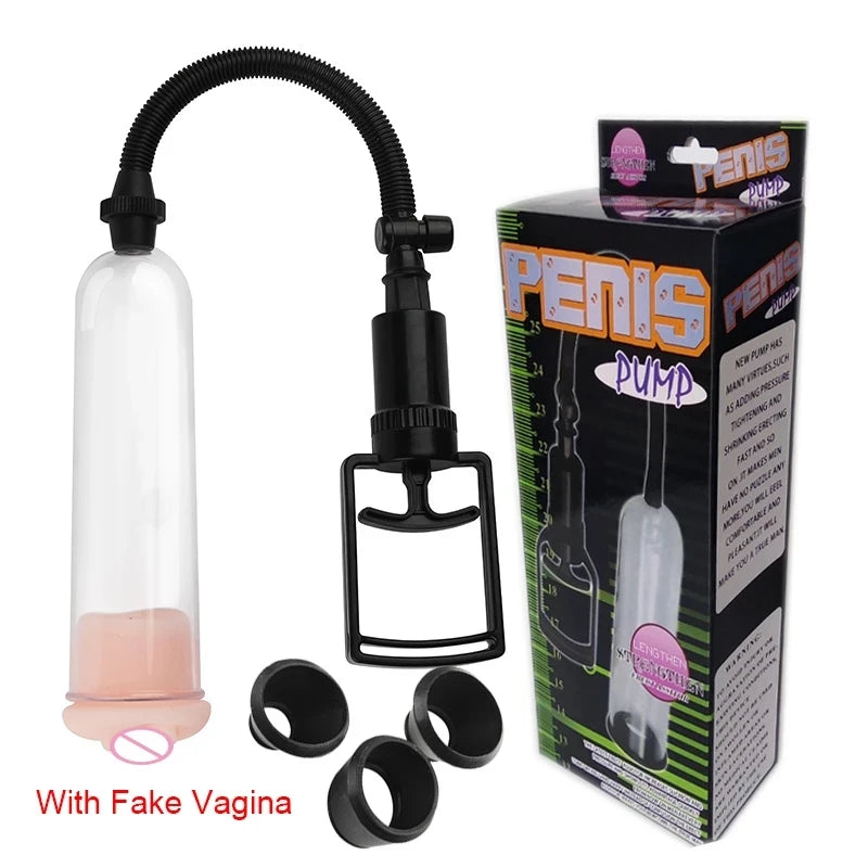 Penis Pump Mnual Penis Enlarger Male Enhancement Erection Sex Toys For Man Vacuum Pump Big Dick Trainer Cock Lasting Masturbator Oasis Select 4Pcs Pump with box