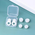 1Set Ultra Thin Loop Shape Sleep Aid Earplugs Waterproof Swim Earplug Concert Hearing Protection Reusable Silicone Ear Plug Oasis Select White