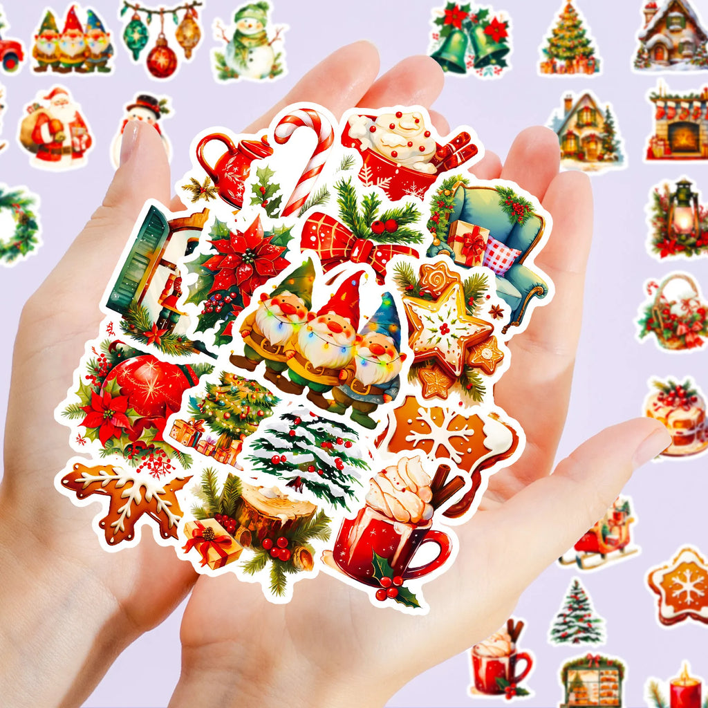 50 pieces of Christmas vinyl stickers - perfect for laptops, water bottles, helmets, etc Oasis Select