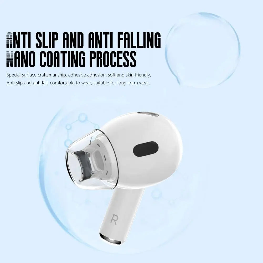 Silicone Ear Tips for AirPods 4 – Anti-Slip, 3 Sizes