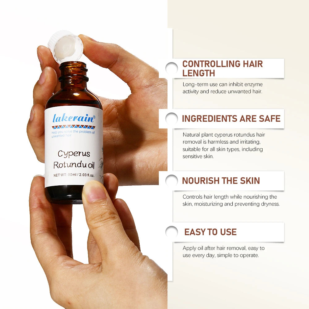 Cyperus Rotundus Oil Inhibit Hair Growth Reducing Redness Armpit Legs Arms Body Deeply Moisturize Nourish Repair Skin Unisex Oasis Select