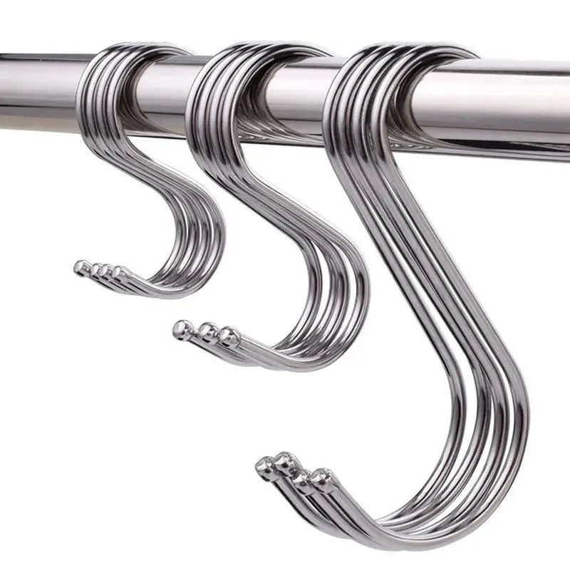 Stainless Steel S Hooks Multipurpose Stainless Steel Hooks Rust-Proof Hooks with Large Bearing Load Hangable Hooks for Bedroom Oasis Select