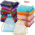 Moon & Stars Organza Drawstring Gift Bags | 10/20 Pack
