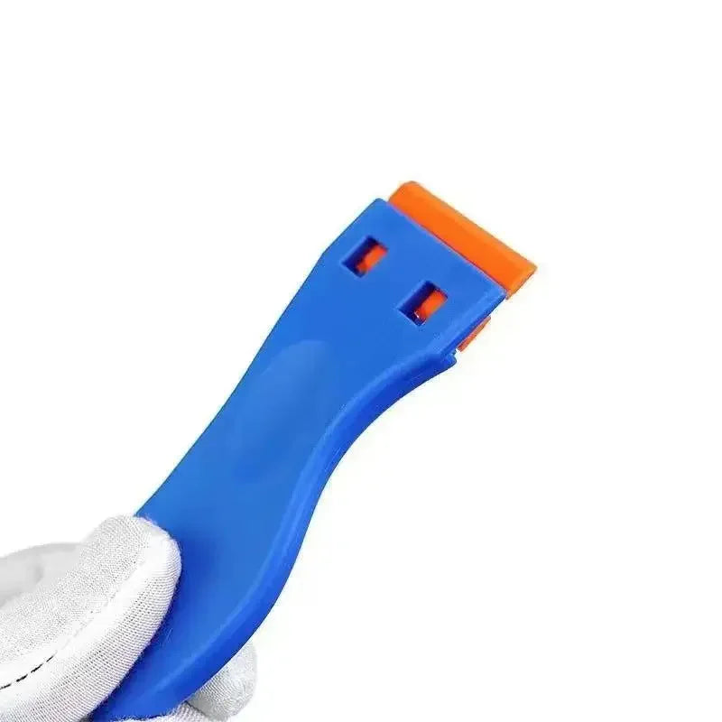 Cleaning Scraper Window Glass Ceramic Scraper Two Kinds Blade Plastic Handle Automotive Film Sticker Remover Oasis Select blue 1knife 20 blad