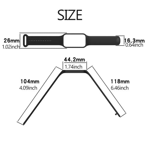 2-in-1 TPU Case & Silicone Band for Amazfit Band 7 Sport Strap Watch Band & Case Oasis Select