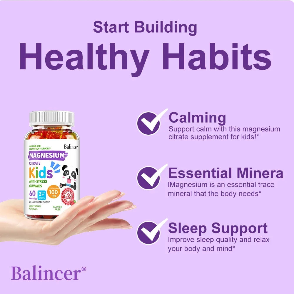 Balincer Magnesium Citrate Gummies – Sleep, Heart & Bone Health Magnesium Supplement Gummies Oasis Select