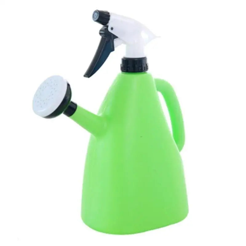 1L 2-in-1 Adjustable Pressure Spray Bottle, Plastic Watering Can, Garden Sprayer for Flowers and Plants Care Oasis Select green