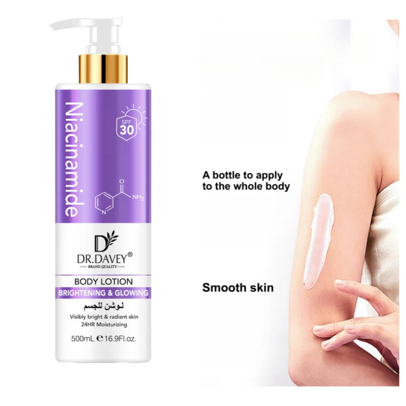 DR.DAVEY 500ml Niacinamide Body Lotion – Hydrating & Lightweight