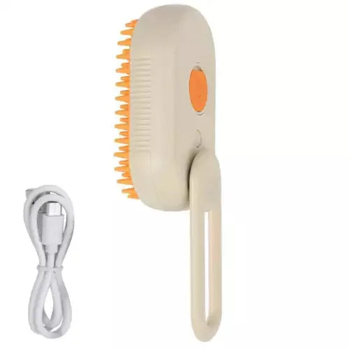 New Cat Dog Pet Spray Massage Brush One Button Steam Spray Folding Rotatable Floating Hair Bath Hair Removal Brush Comb Oasis Select Brown