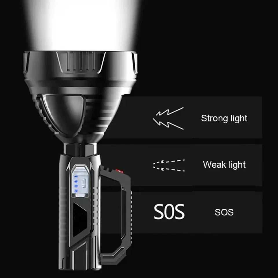 ESMARTER 1300 Lumen LED Spotlight Flashlight | USB Rechargeable