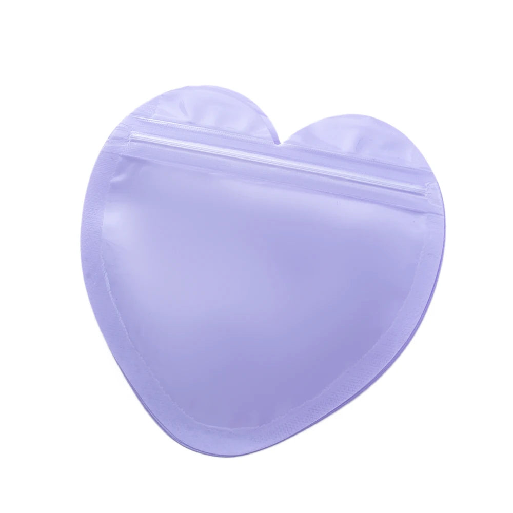 20pcs Heart Candy Plastic Bag For Wedding Birthday Party DIY Display Necklace Bracelet Gifts Packaging Pouch Small Businesses Oasis Select PURPLE 10x8.5cm