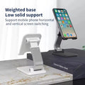 Foldable ABS Desktop Mobile Phone Stand Portable Holder Bracket for iPad iPhone 13 X Smartphone Tablet Desk Support Oasis Select White 1pc