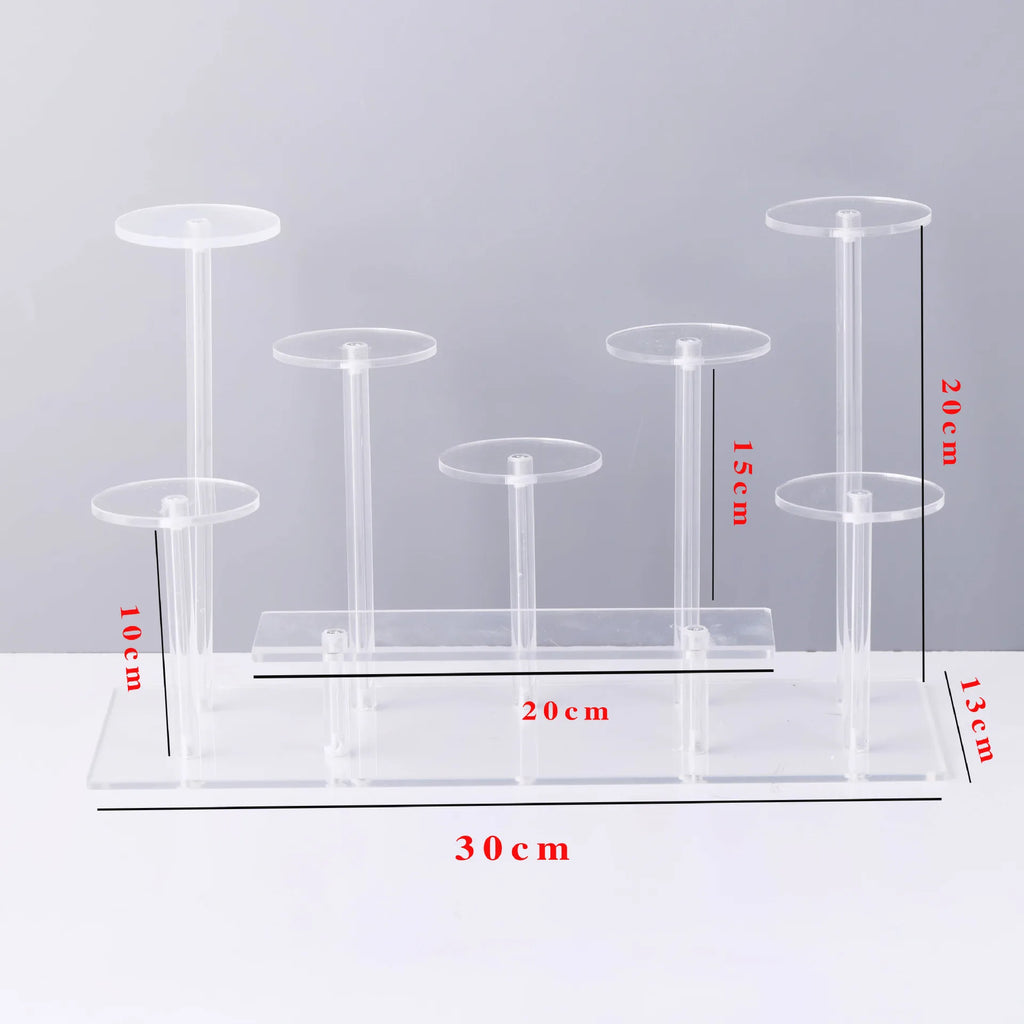 Acrylic Multi-Layer Tiered Display Rack & Storage Shelf