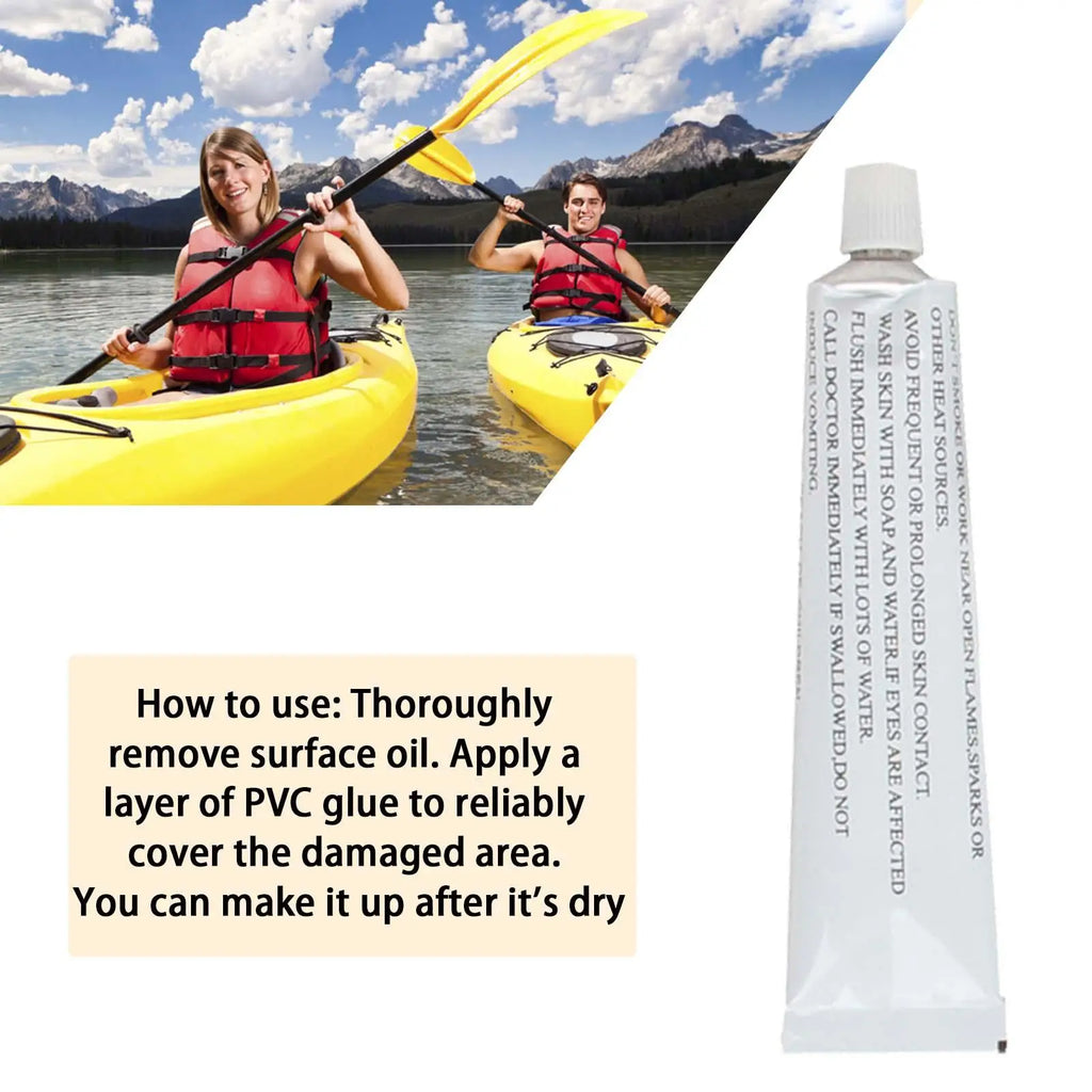 PVC Glue 30ml Inflatable Boat Tube Kayaking Repair Glue Sealants Leak Proof for Air Mattress Water Beds Tent Construction Oasis Select