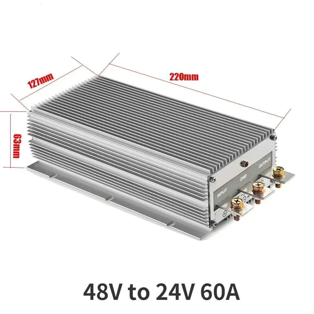 48 Volt to 24 Volt 48V to 24V 50A-125A Switching Power Converter Step Down DC-DC Transformer Buck RegulatorTruck Voltage Oasis Select 48V to 24V 60A 48V 24V