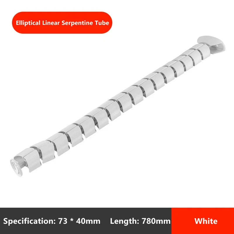 78cm Wire Spine Cable Sleeve Workstation Snake Wire Organizer Under Desk Cable Wire Management Computer Cord Protective Tube Oasis Select A7