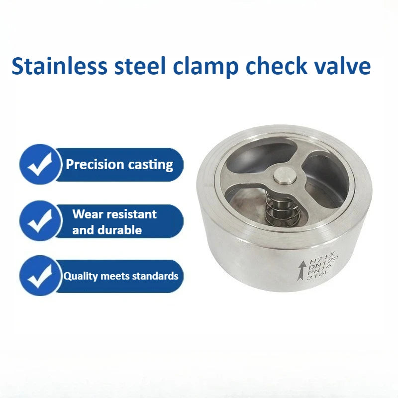 304 Stainless Steel Check Valve DN15 To DN50 Clamp Lift H71W-16P Check Valve Oasis Select