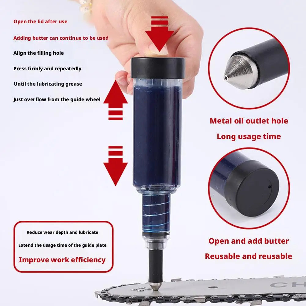 Chainsaw Sprocket Nose Grease Pen – Precision Guide Bar Lubricator