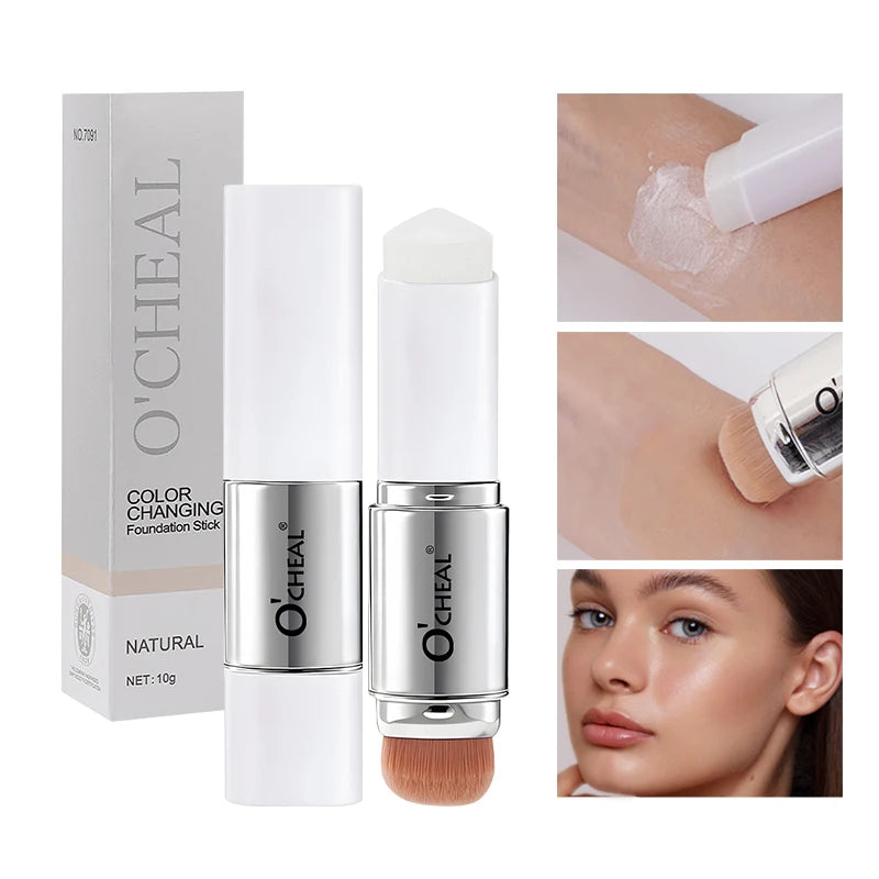 O'CHEAL Color-Changing Foundation Stick | Matte & Waterproof Foundation Stick Oasis Select