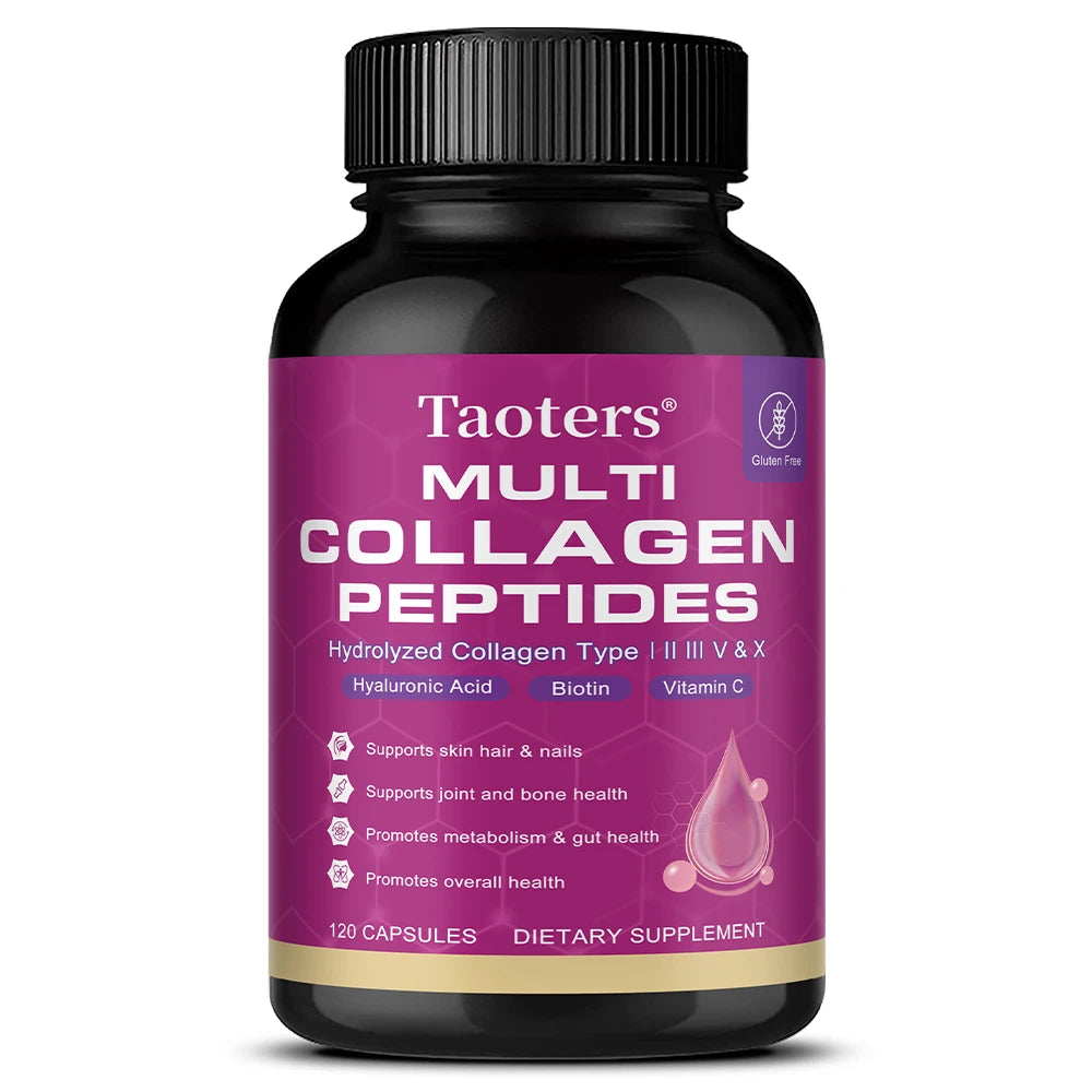 Multi Collagen Capsules Type I II III V X – Skin Hair Nails