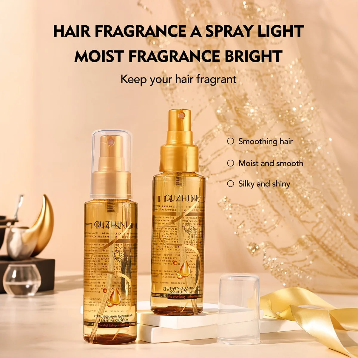 Fragrance Hair Care Essential Oil Spray, Fragrance Hair Conditioner, Smooth Hair Care Essential Oil to Prevent Frizz, Moisturizing and Nourishing, Long-Lasting Fragrance Hair Care Essential Oil Spray 100Ml/Bottle-1 Bottle Oasis Select