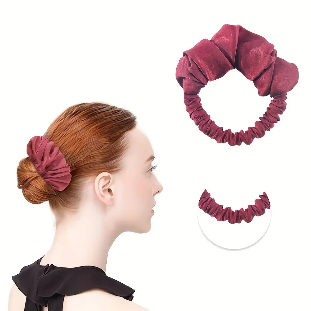 Satin Elastic Headband & Heatless Curl Tool – 8 Colors