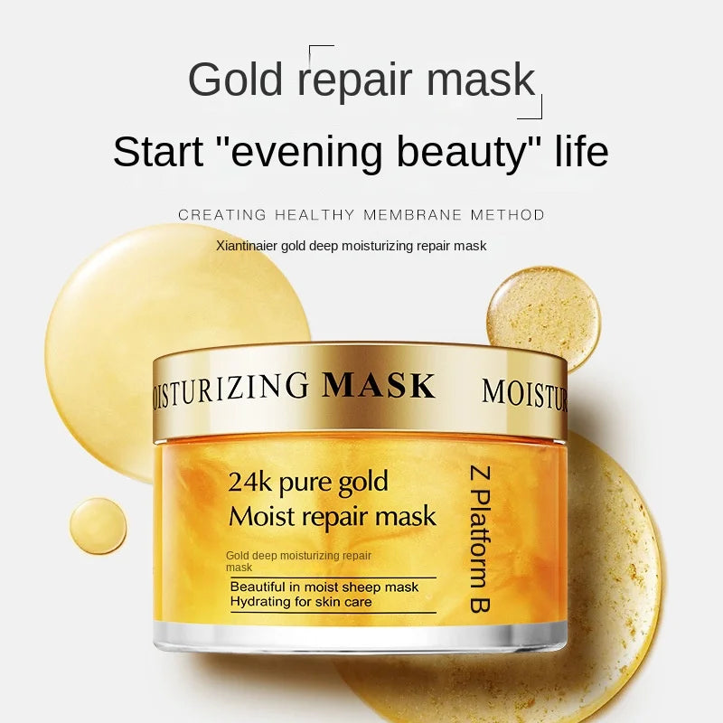 24K Gold Sleeping Mask – Hyaluronic Acid Anti-Aging Night Mask Sleeping Face Mask Oasis Select